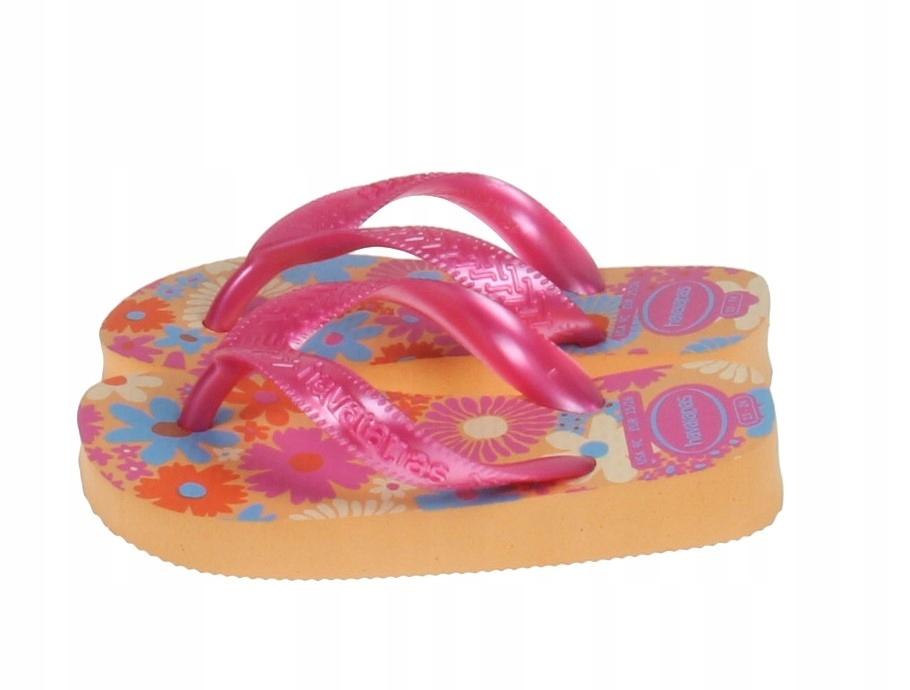 Havaianas Klapki Dziecięce Wzór Kolorowe Kwiaty 23-24 J_A
