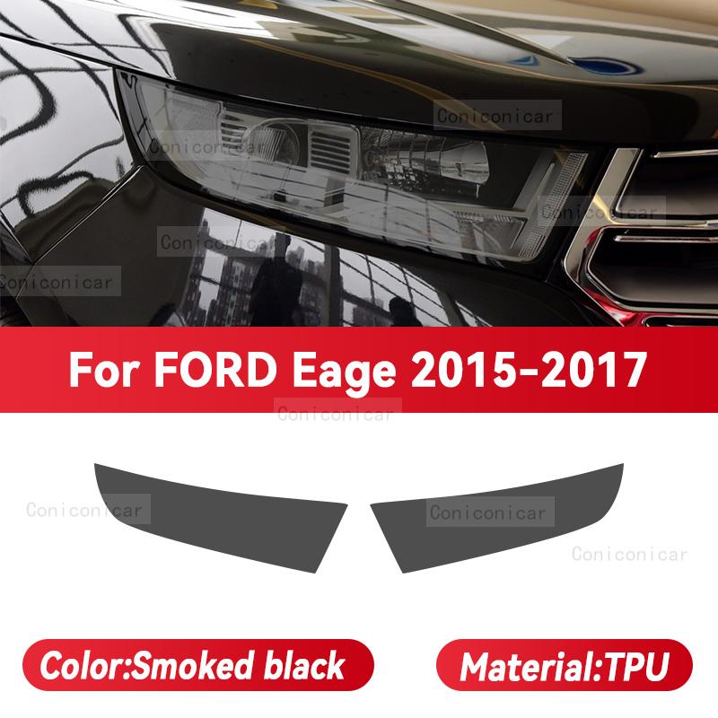 Для FORD EDGE 2015-2021 2020 Защитная пленка для фар автомобиля из черного ТПУ, пленка для тонировки передних фар, наклейка для изменения цвета, аксессуары
