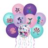 Mermaid Cartoon Fish Tail Shell Latex Printing Balloon Bundle Birthday Atmosphere Decoration Balloon Bundle