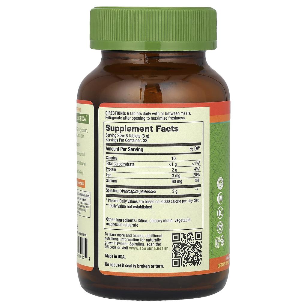 Nutrex Hawaii, Pure Hawaiian Spirulina, 3g, 200 tablets (500mg per tablet)