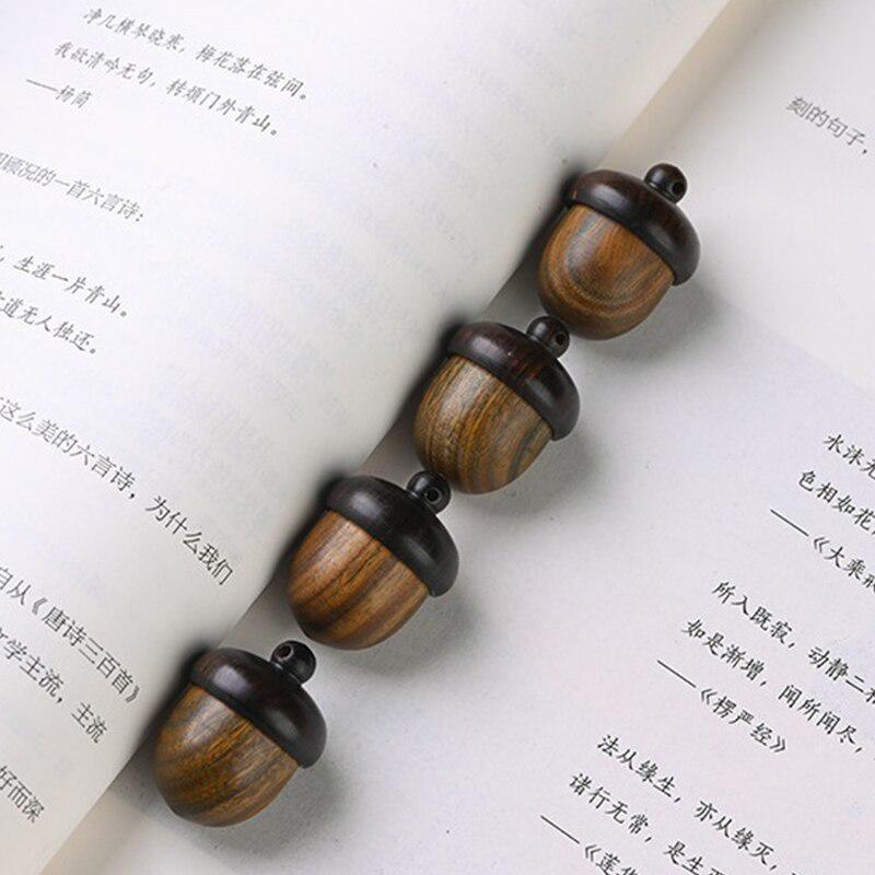 Мини-коробка для таблеток, чехол из твердой древесины, держатель для бутылок, спасательный контейнер из сандалового дерева