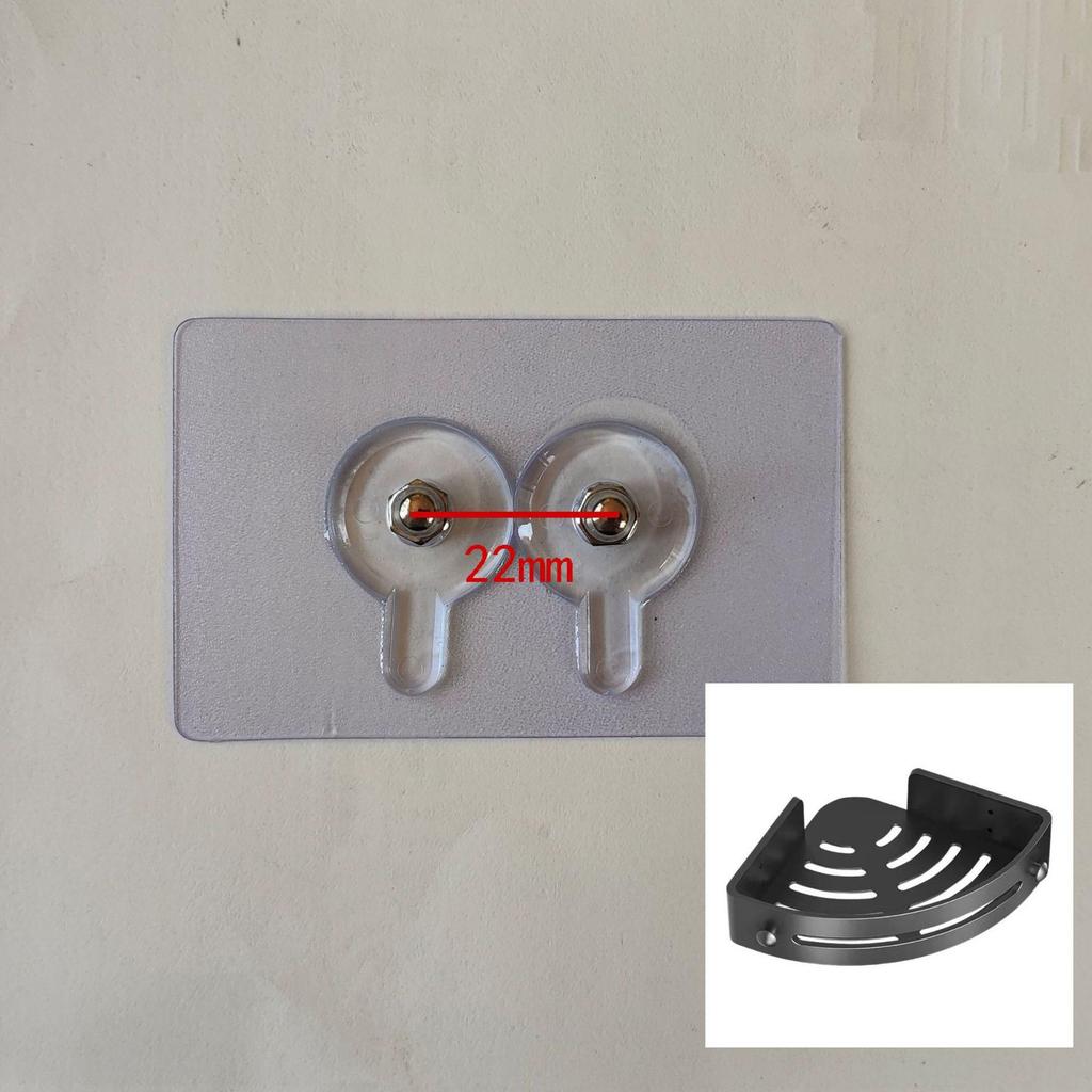 Многослойная клейкая настенная полка для хранения с прозрачными крючками для ванной комнаты