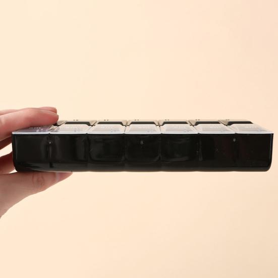 Pill Organizer with Letters Health Care Drop Resistance 7 Days Weekly Tablet Box Portable Classification Large Capacity