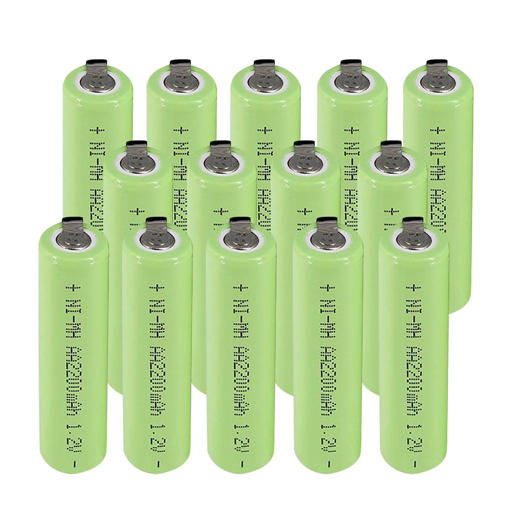 Батарея AA, 2200 мАч, 1,2 В, NiMH аккумуляторы типа AA со сварочными выступами для электрической зубной щетки, бритвы 2A