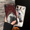 Черный мягкий чехол для телефона с рисунком животного (лошадь) для iPhone 13 12 11 17 Pro Max 17Air XS Max XR 15 16 14 Plus 7 8