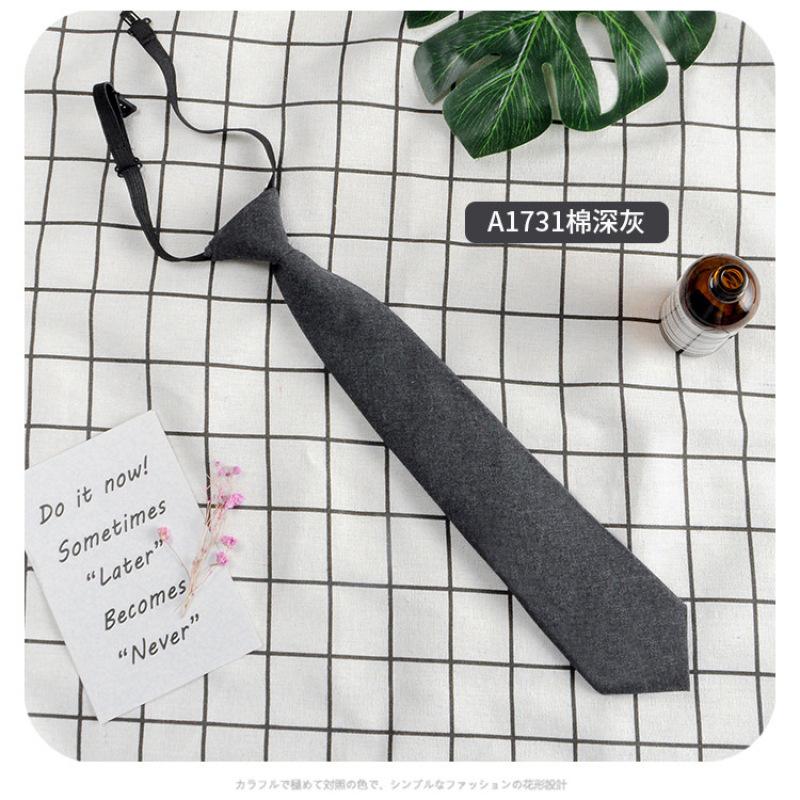 Small Tie Male and Female Students College Style Lazy Plaid Harajuku Trend Japanese JK Uniform