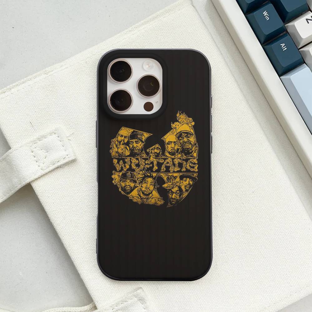 Модные тренды WU-T-TANG CLANs Для IPhone 17 16 15 14 13 12 11 Pro Max Plus Pro Гофрированный Ударопрочный Матовый Чехол для Телефона