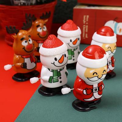Рождественская заводная прыгающая игрушка Санта-Клаус Лось Снеговик Кукла в форме для детей Подарок Фестиваль Новый год Вечеринка День рождения Рождественский декор Реквизит