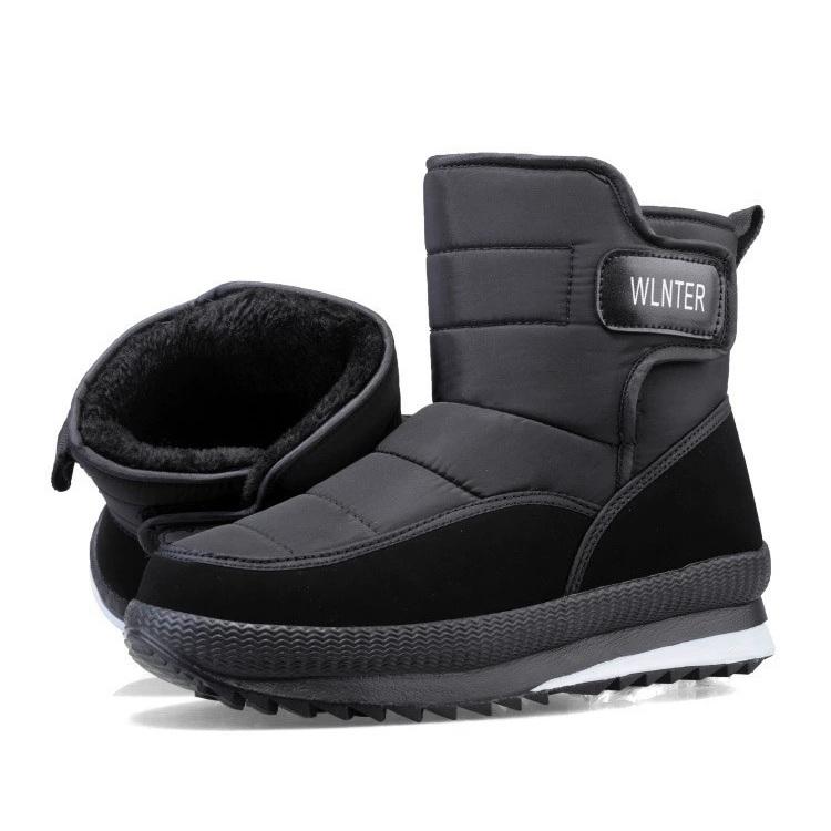 Large Winter New Thickened Cotton Shoes Middle-aged Elderly Plush Warm Snow Boots Non Slip Waterproof