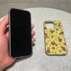 Lovely Cartoon C-Curious Georges Corrugated Stripe Phone Case For iPhone 17 16 15 14 13 12 11 Pro Max Plus Pro Shockproof Cover