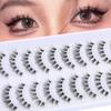 Wispy Manga Lashes Thai Makeup False Lashes Anime Eyelashes with Clear Band Faux Mink Lashes