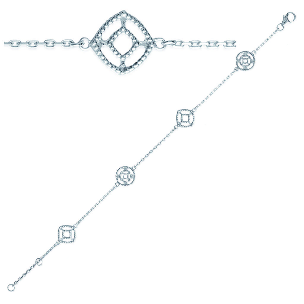 Les Trésors De Lily [K3421] - Silver 'Goddess' Silver Bracelet (rhodium-plated) - 10 To 13 Mm