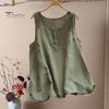 Женский жилет с круглым вырезом, однотонные топы без рукавов, свободный крой, декор на пуговицах, летняя камзол, повседневная одежда