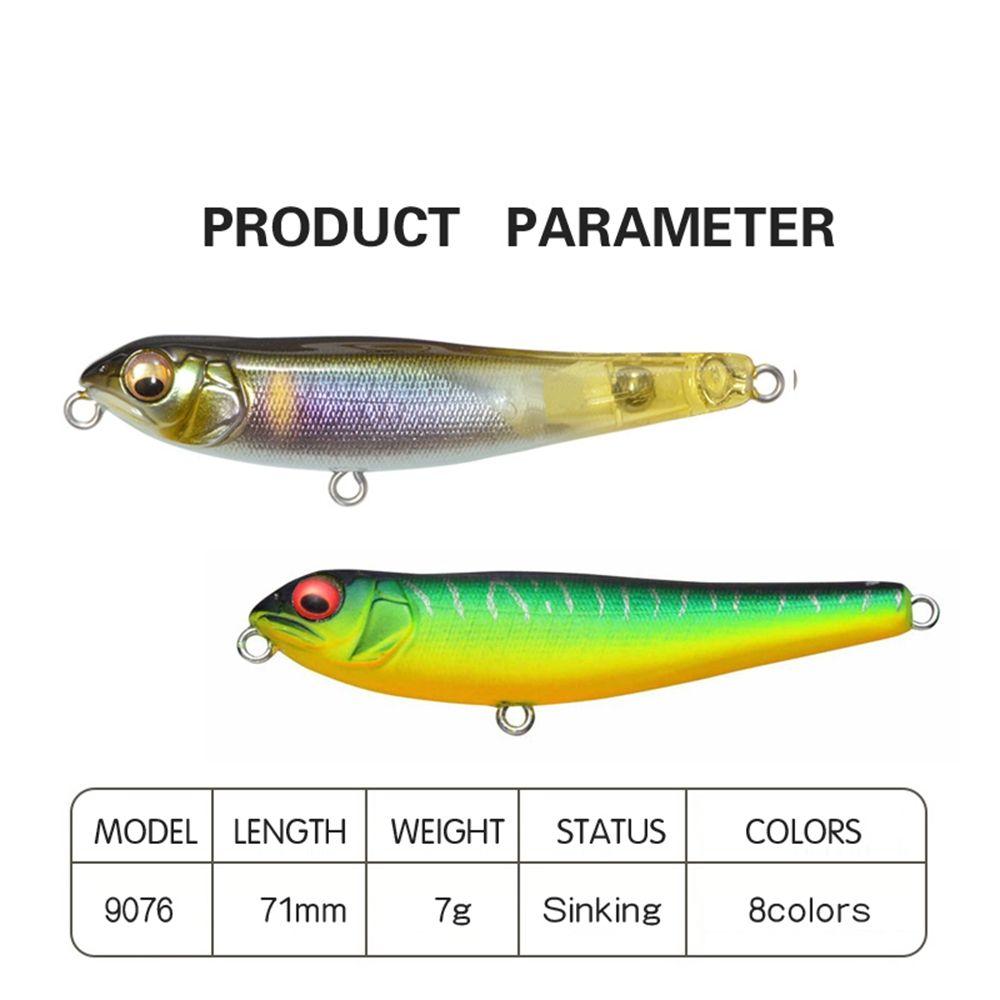Outdoor Tackle Useful Minnow Lures Pencil Baits with Steel Ball Fish Hooks Winter Fishing