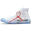 OFF-WHITE X Chuck Taylor All Star Hi THE TEN Collaboration Comfortable Non-Slip High-Top Sneakers Unisex White and Blue
