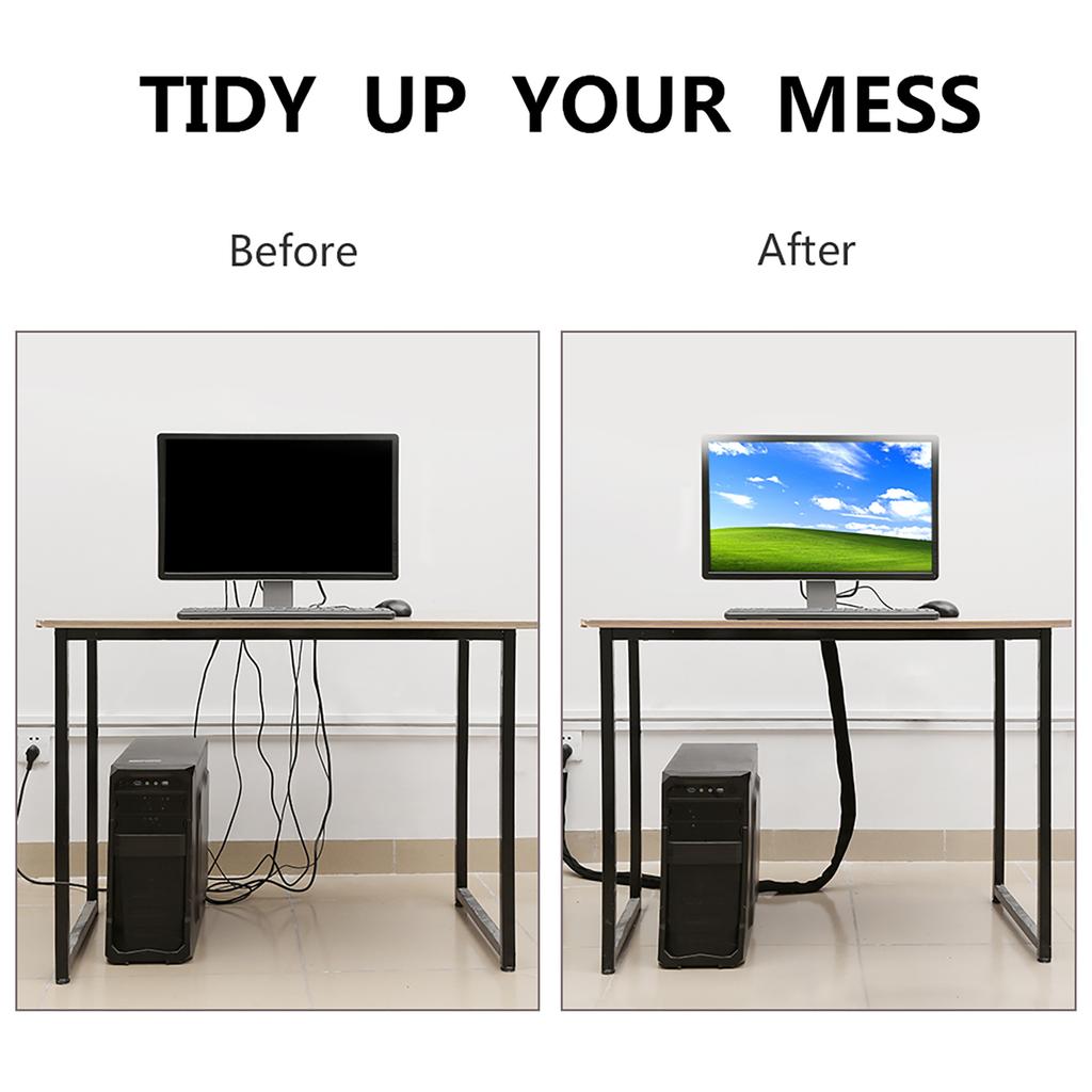 Рукав для укладки кабеля 78 дюймов, гибкий неопреновый регулируемый рукав для шнура, чехол для обертывания, скрытый провод