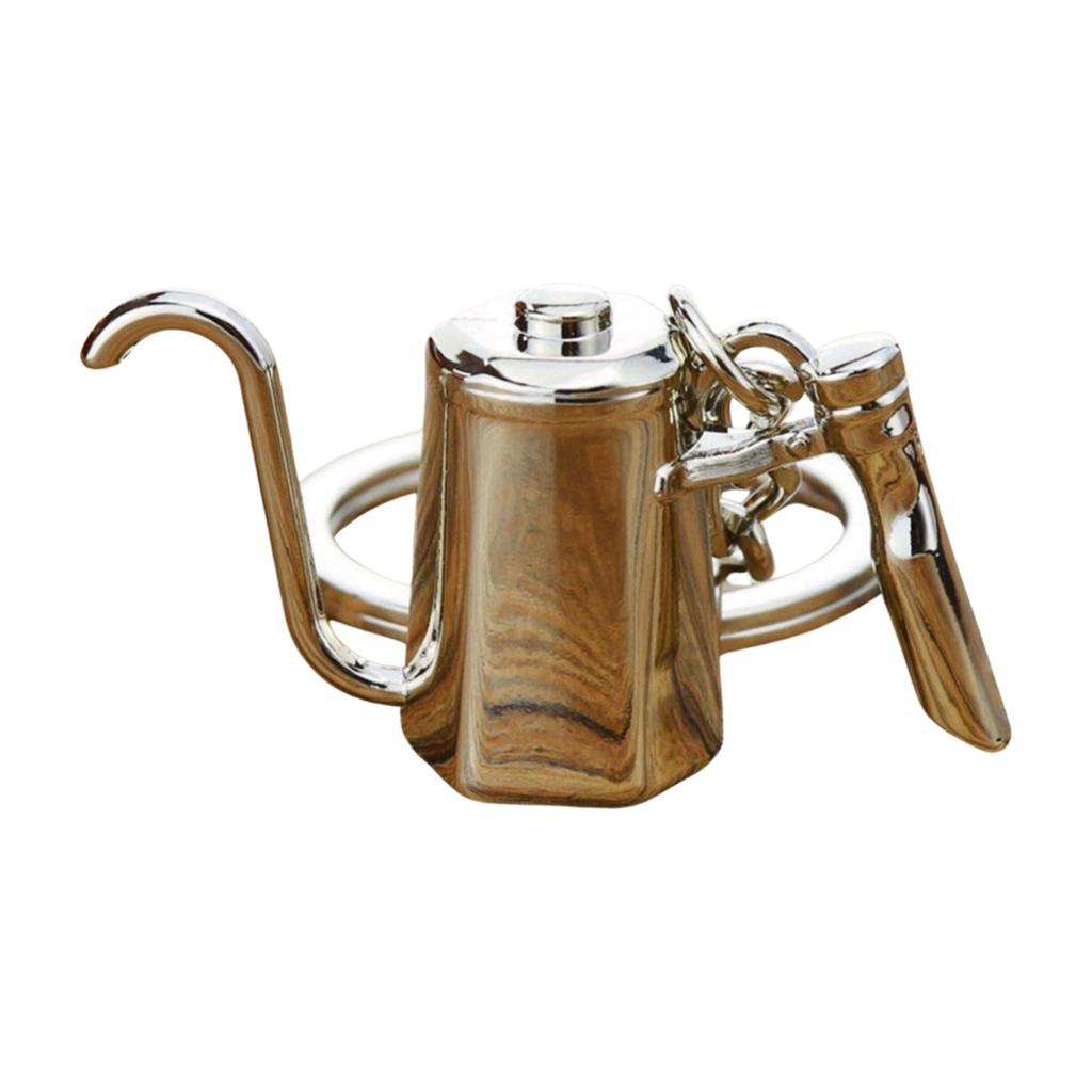 Кофейная культура Символический брелок-портафильтр Аксессуар для эспрессо-машины Подвеска для сумки Металлическая текстура Подходит для подарка