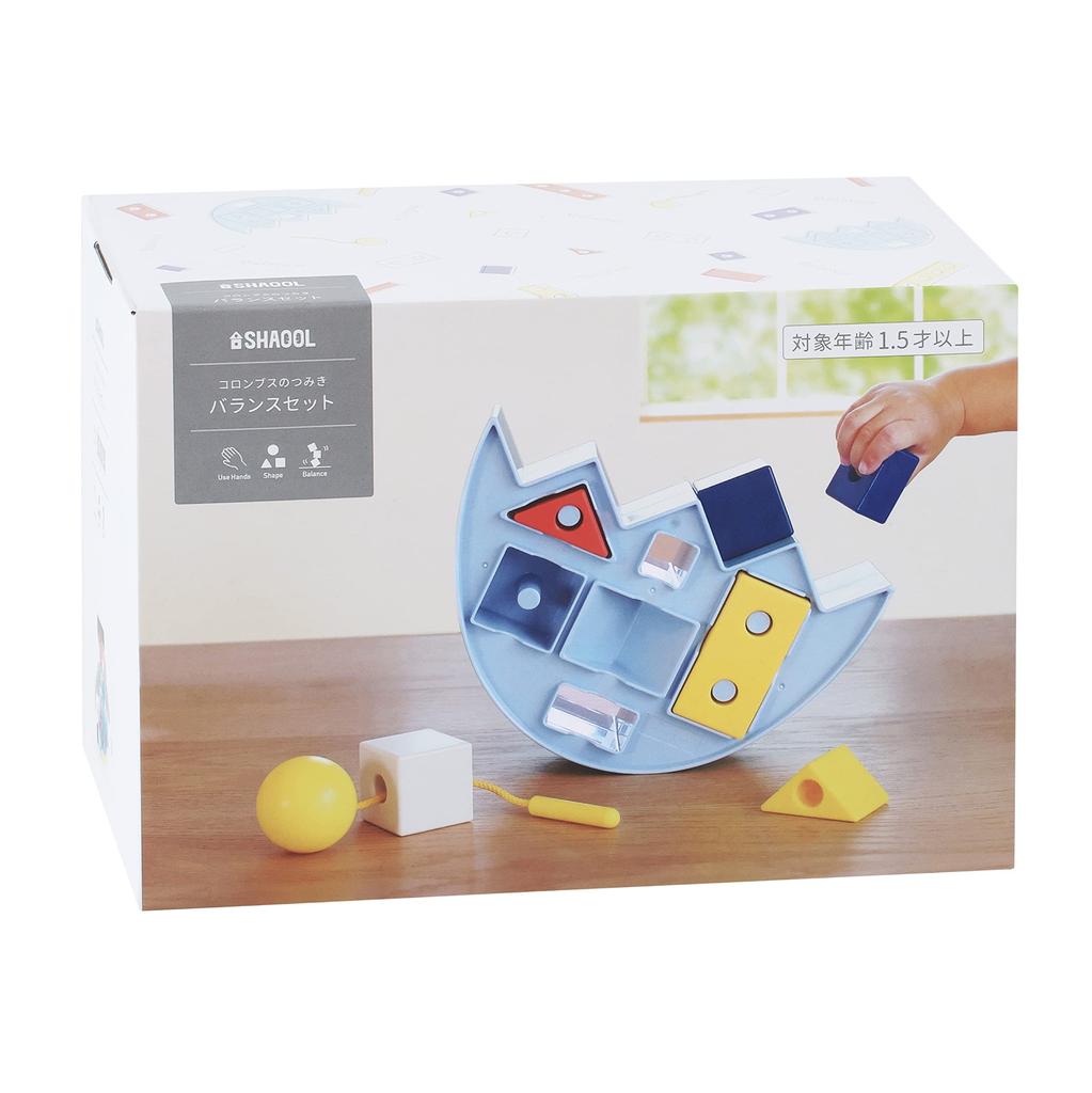 Shaol Columbus Building Blocks Wrapping Balance Set and Up Educational Toy Building Blocks Shape Matching Balance Perfect for Home Christmas S11016AM