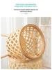 Nordic Style Bamboo Woven Plant Basket - Rattan Balcony Pothos Stand