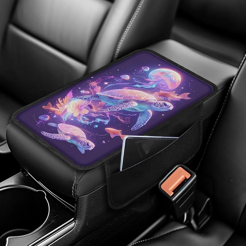 Чехол на центральную консоль автомобиля с принтом черепа, нескользящий чехол на подлокотник для автомобиля, универсальные защитные чехлы для подлокотников, подходят для автомобилей, внедорожников, декоративные чехлы для автомобилей