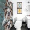 Funny English Bulldog Shower Curtain For Bathroom, Waterproof Shower Curtain With 12 Hooks, Modern Bath Curtains For Tub, Show