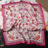 Fashion Kerchief Silk Satin Neck Scarf For Women Print Hijab Scarfs Female 70*70cm Square Shawls and Wraps Scarves For Lady