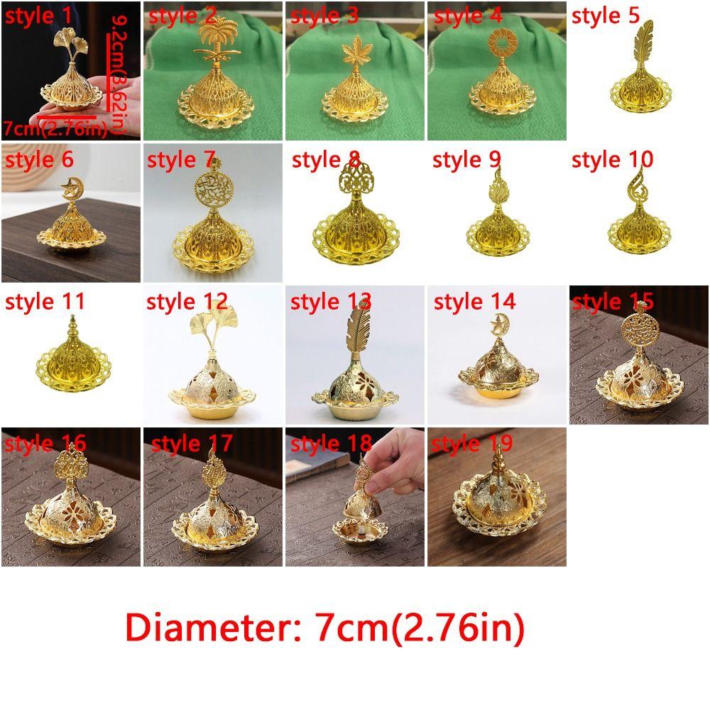 Gold Mini Censer Holder Zinc Zinc Alloy Aromatherapy Burner Creative Metal Incense Burner  Middle East
