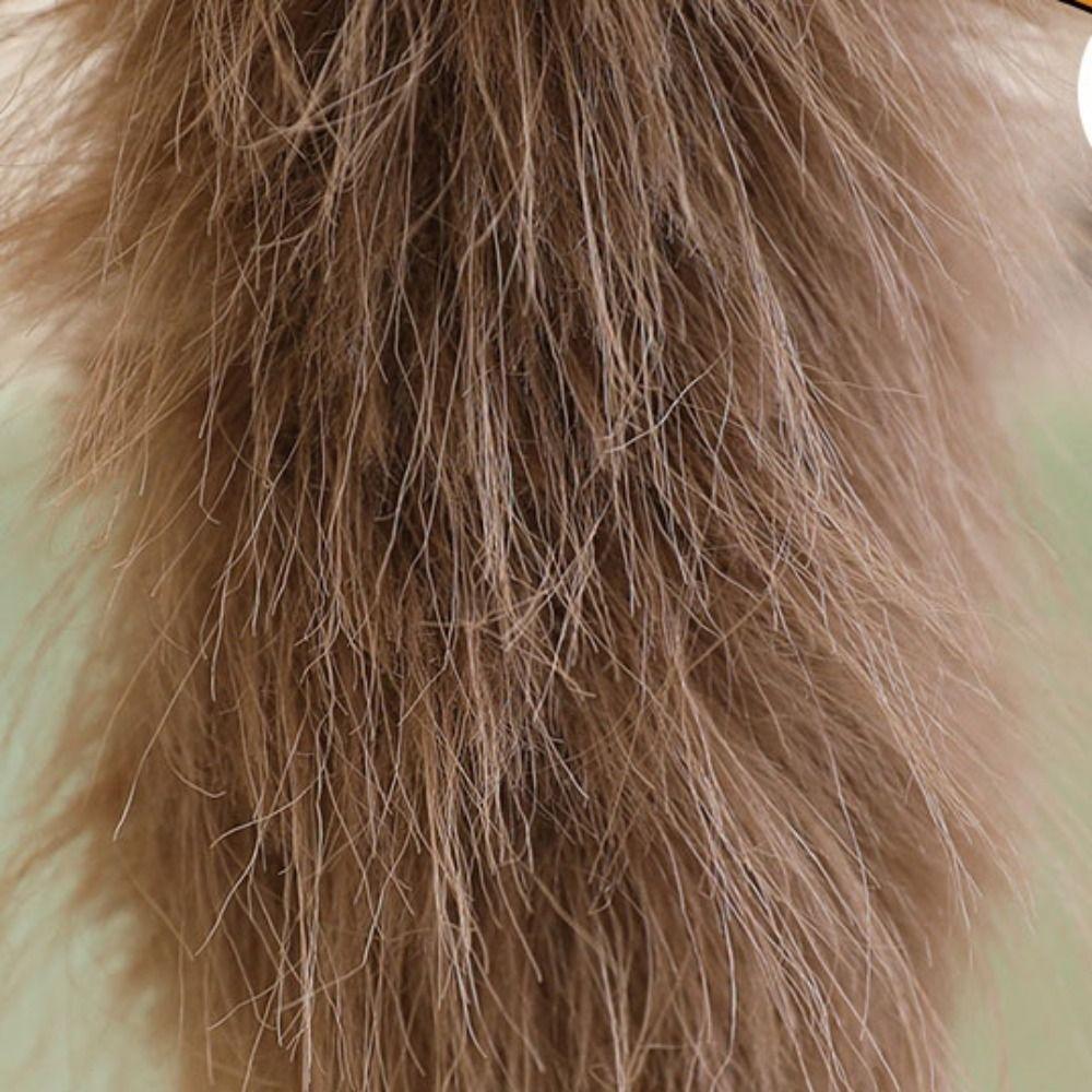 Fluffy Horse Plush Toy Soft Mascot Pony Doll Doll Keychain Pony Head Pendant  Jewelry Accessories