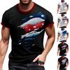Erkaklar futbolkasi Futbolkalar Grafik Matn Pool3D Bosma Street Casual Qisqa Yengli Bosmali Kiyim Asosiy