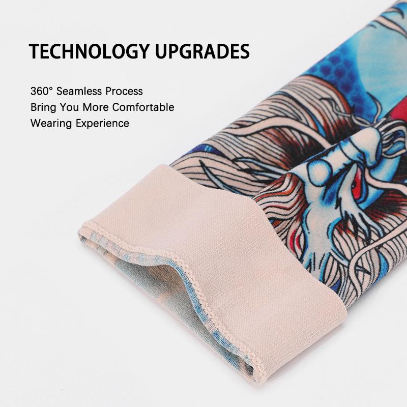 Летние тату-рукава из ледяного шелка, спортивные для гольфа, солнцезащитные для велоспорта, мужские, крутые, персонализированные для вождения, женские, для рыбалки, эластичные согревающие руки