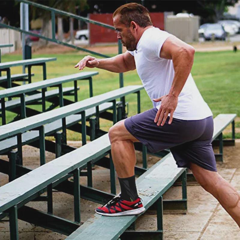 Эластичная поддержка голеностопа: Трехмерный трикотажный дизайн для предотвращения растяжений и сохранения тепла — идеально подходит для бега и баскетбола