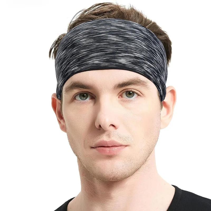 Широкая спортивная повязка на голову для мужчин и женщин, для занятий спортом, бега, йоги, повязки для волос, эластичная повязка на голову для занятий велоспортом, бадминтоном и теннисом