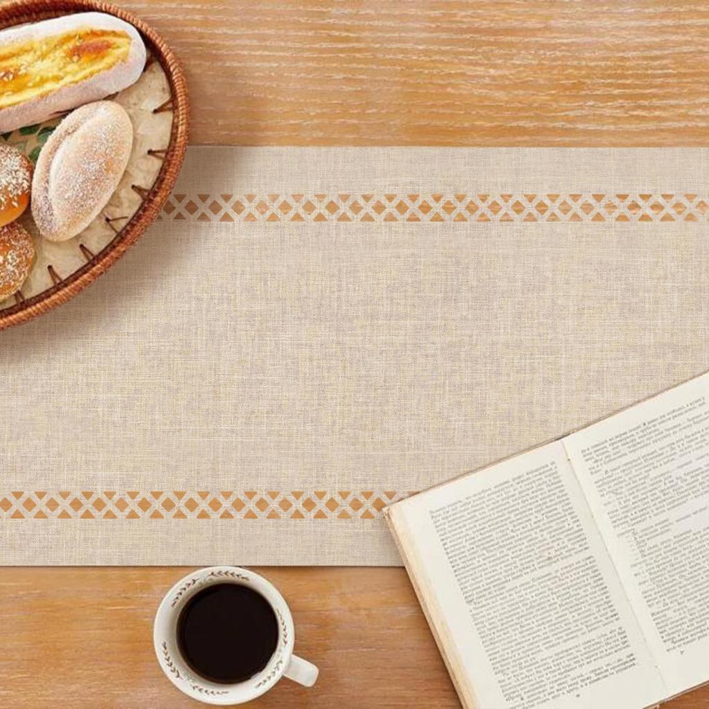 Современная скатерть-дорожка льняная скатерть-дорожка моющаяся ажурный дизайн идеально подходит для праздничного декора, обеденного стола, ресторана, Рождества