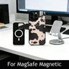 Чехол для телефона с принтом коровьей шкуры для iPhone 17, 16, 15, 14, 13, 12, 11 Plus, Pro, магнитный, для Magsafe, беспроводной зарядки