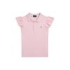 Футболка Polo Ss24 Вышивка Логотипа Однотонная Без рукавов Летние детские топы Садовый Розовый CWPOKNIG8020463-650