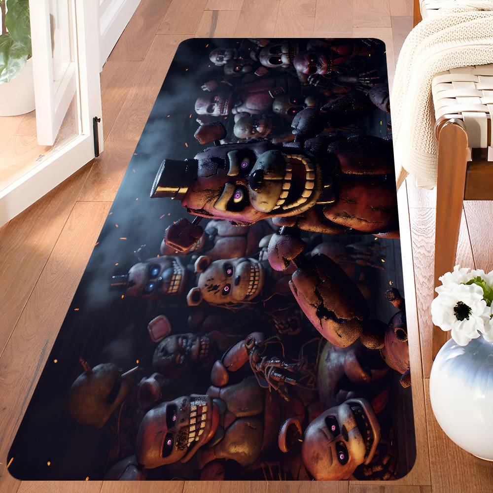 F-FNAF Five-nights-At-Freddys Floor Mat Rectangle Anti-slip Home Soft Badmat Front Door Indoor Outdoor Mat Welcome Doormat