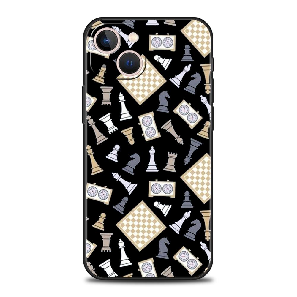 Роскошный Мягкий Чехол Для Телефона Для iPhone 17 Air 16E 16 11 15 14 Pro MAX 12 13 7 8 Plus X XR XS SE 2022 Чехол Шахматная доска