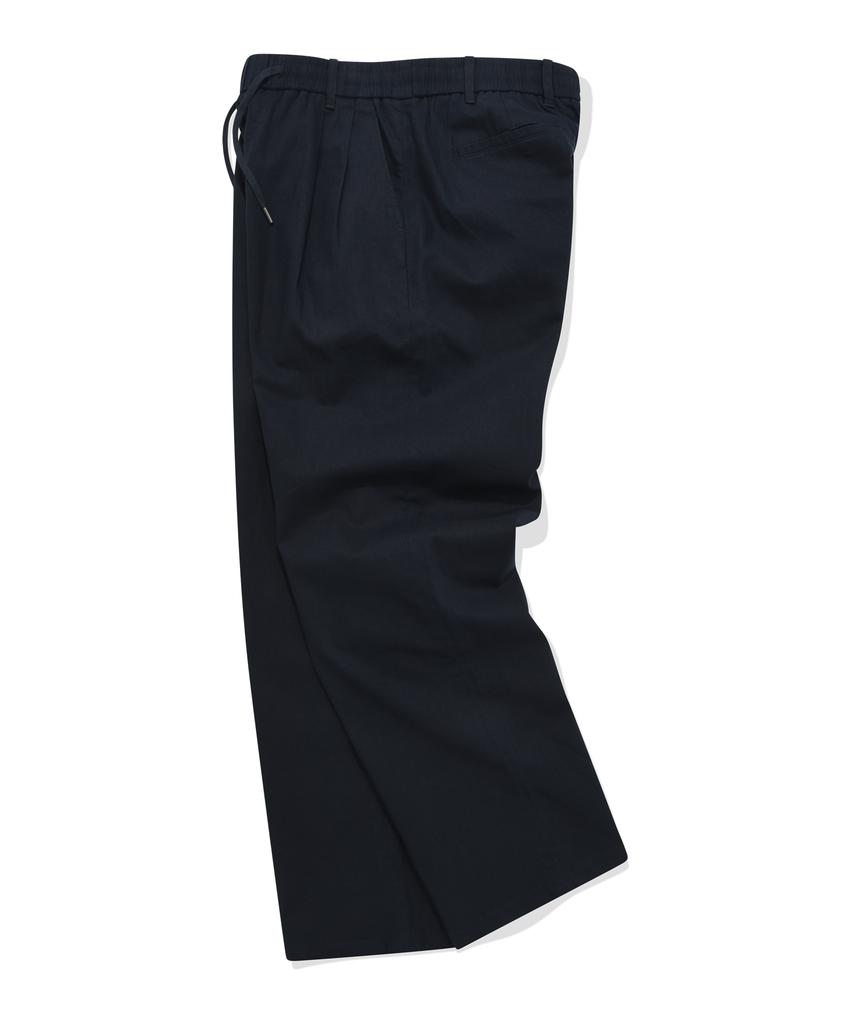 COVERNAT Linen Elastic Waist Easy Pants Navy