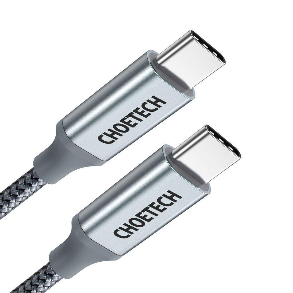 Choetech XCC-1002-GY USB-C - USB-C PD QC кабель 100Вт 5А 480Мб/с 1,8м - серый