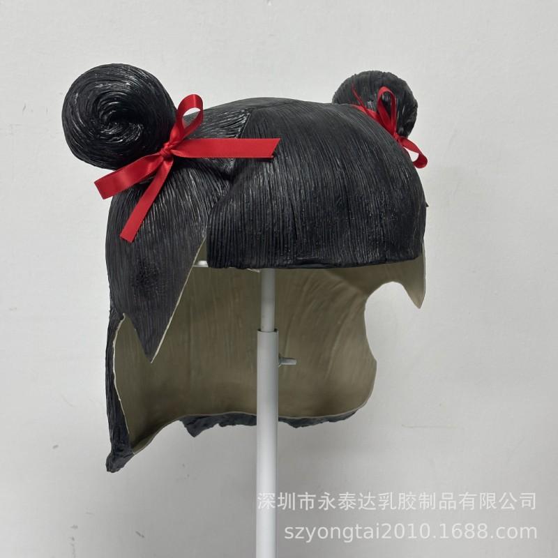 Nezha Style Wig With Headpiece Halloween Cosplay Costume Accessory Anime Fans