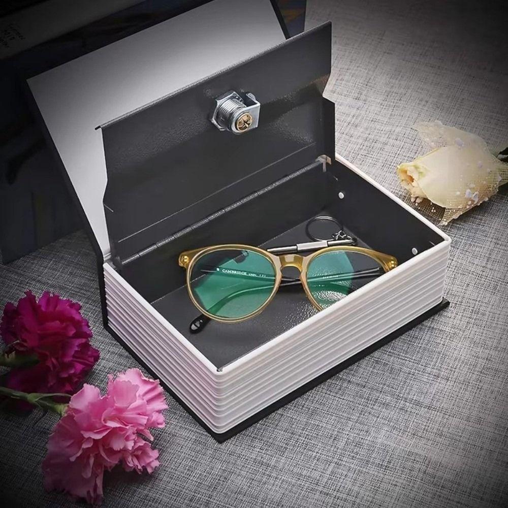 Hollow Book Piggy Bank with Lock Simulation Security Safe Lock Book Money Box  Valuables Storage