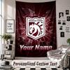Wall Hanging Tapestry With Custom Name & Text, Ipswich Town Decorative Tapestry For Bedroom