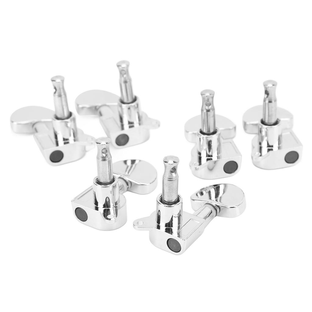 3R3L Колки для гитары с блокировкой, полукруглые головки, сверхпрочные, с внутренним механизмом, конические, колки для настройки струн, серебристые