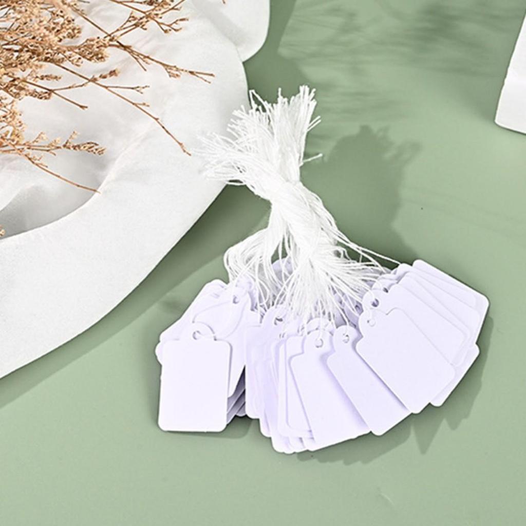 100 шт. белые ценники, бирки, товарные этикетки, витрина одежды для ювелирных изделий, крафт-бумага