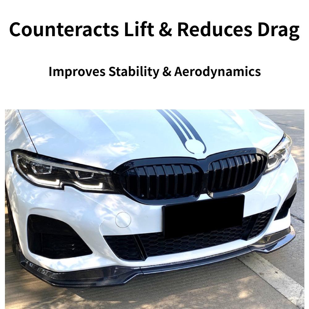 MP Style Front Bumper Lip Splitter Spoiler For BMW 3 Series G20 320i 330i Sport 2019-2022 Car Exterior Refit Accessories