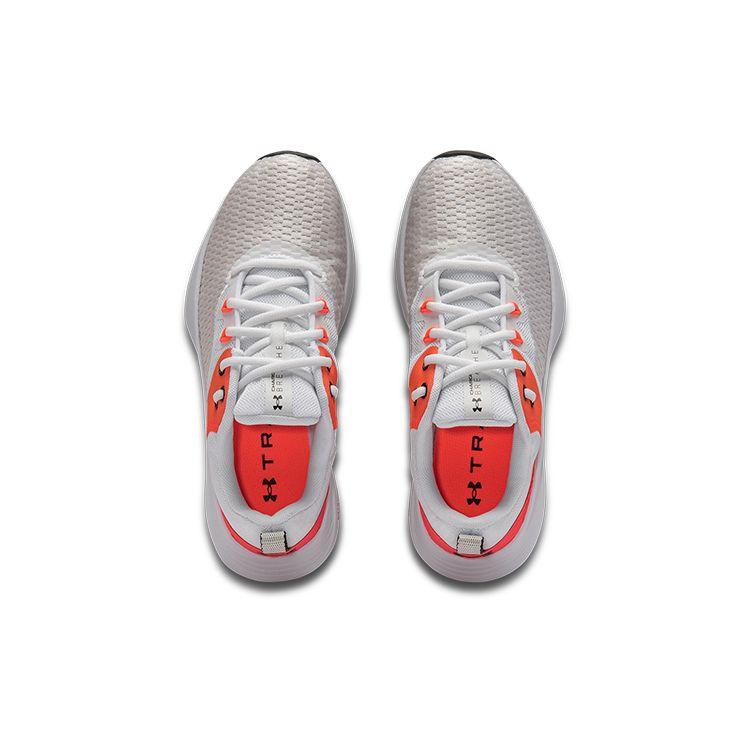 Under Armour Заряженные Дыши 3 Дышащие Нескользящие Прочные Низкие Кроссовки для Тренировок Женские кроссовки Белый Красный 3023705-103