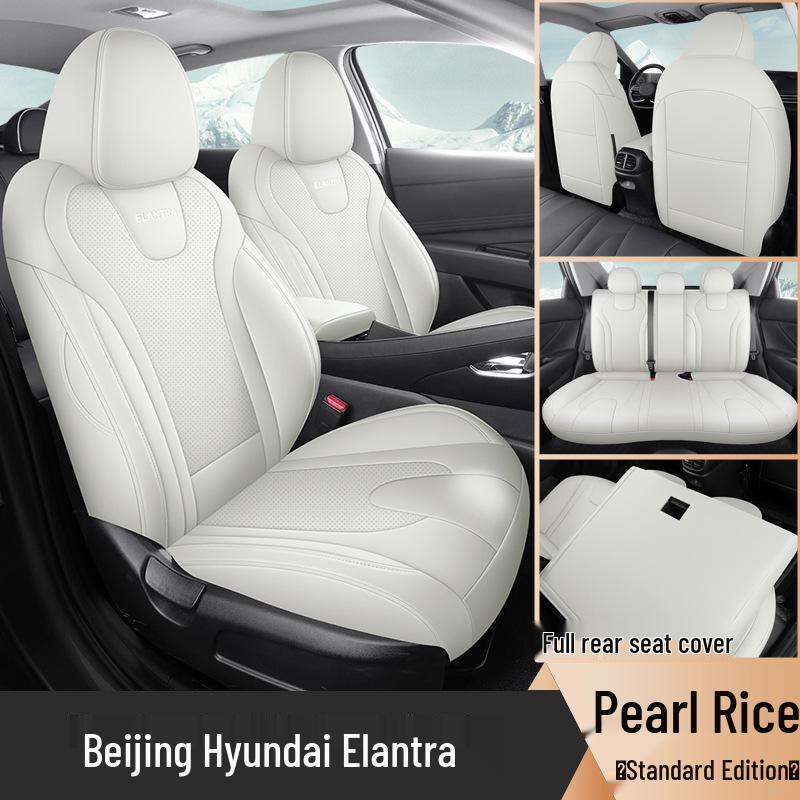 Универсальная кожаная подушка на сиденье автомобиля для Beijing Elantra - Подходит для пятиместного автомобиля, всесезонное использование
