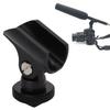 Universal Microphone Clip Plastic Microphone Clip Stand with Hot Shoe and Screw Front and Back Microphone Holder for Diameter Handheld Microphone