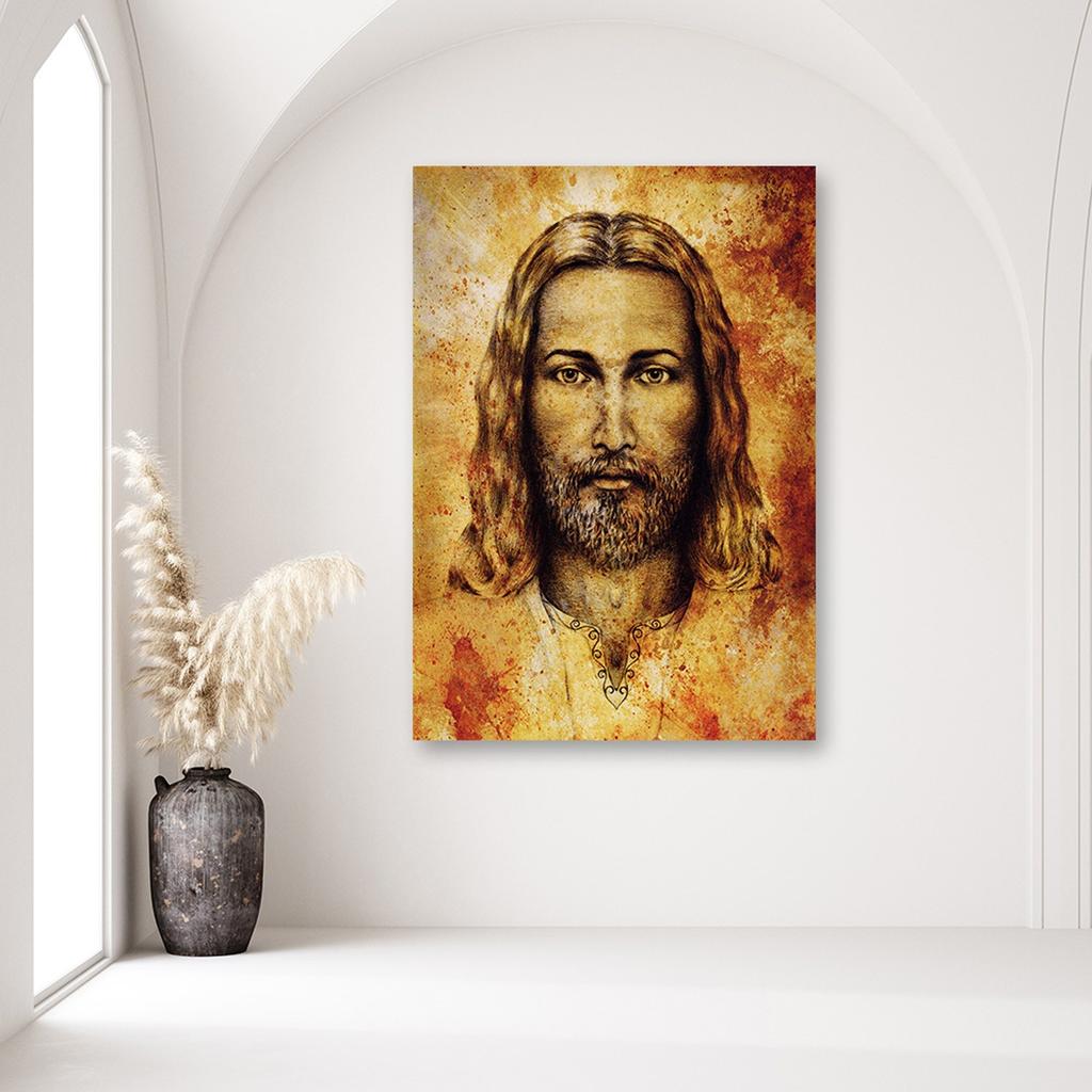 Canvas Print, Shroud of Turin Face of Jesus Christ