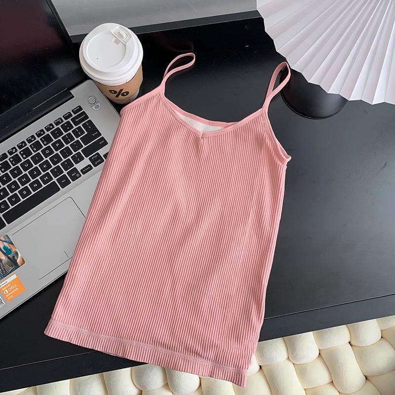 Осенне-зимний теплый хлопковый жилет, базовое пальто, плюс утолщение из бархата, студенческая корейская версия, небольшие подтяжки, чтобы носить снаружи, чтобы показать тонкий